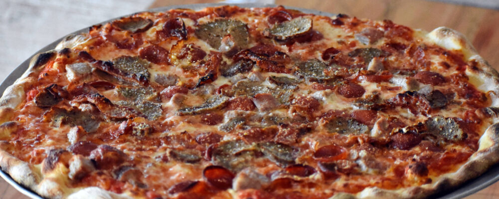 Meat Lovers pizza at Christos Restaurant and Bar